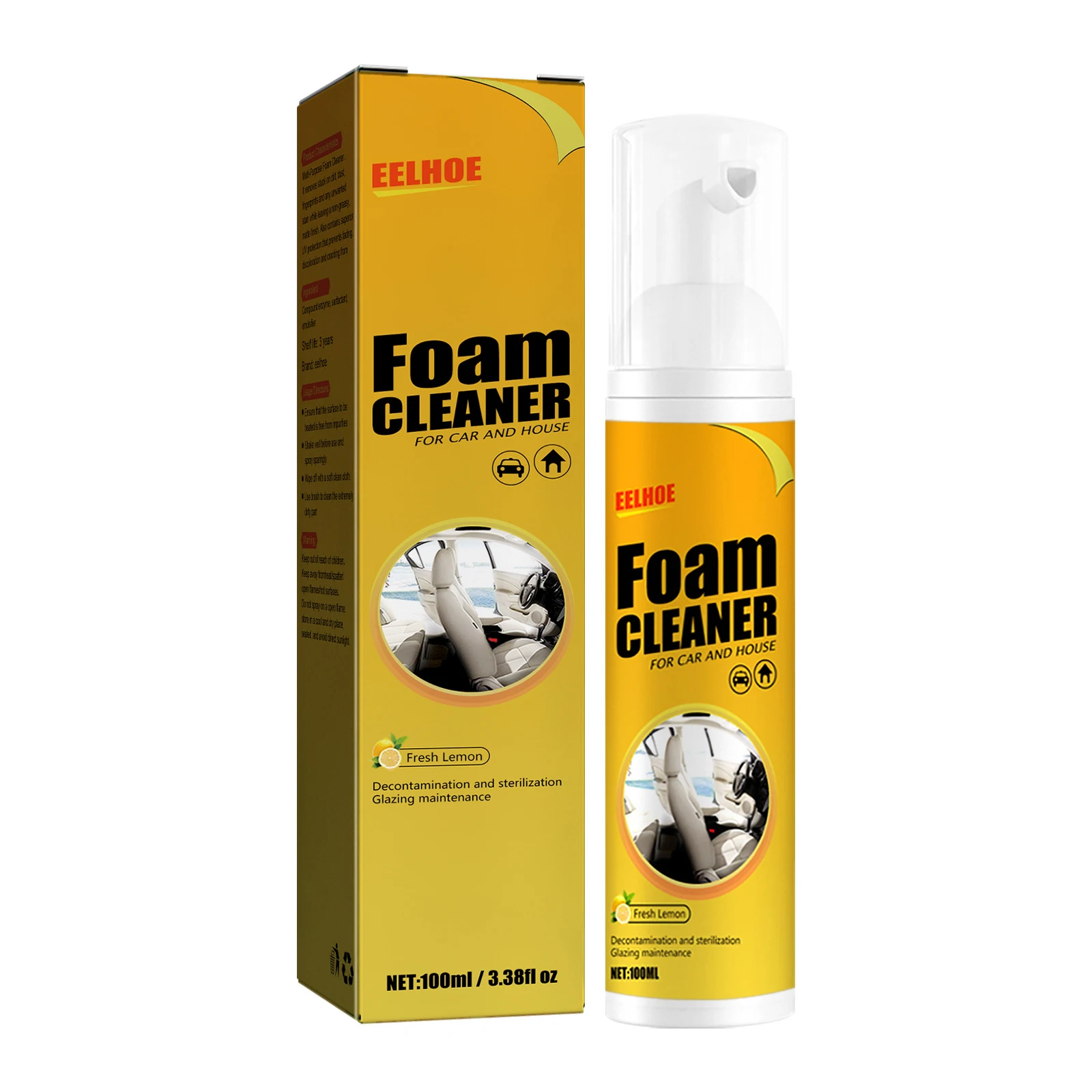 30/100/150ml Car Interior Cleaner Foam Spray Seats Foaming Upholstery Stain Spot Remover Truck SUV Door Panels Cleaning Tool