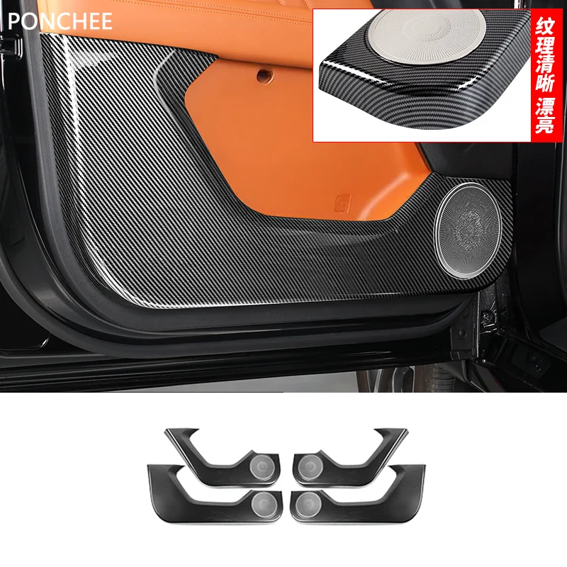 

Для Haval H9 MKII 2nd 2024-2025 дверь с рисунком из углеродного волокна, противоударная пластина, устойчивая к царапинам, принадлежности для модификации автомобиля