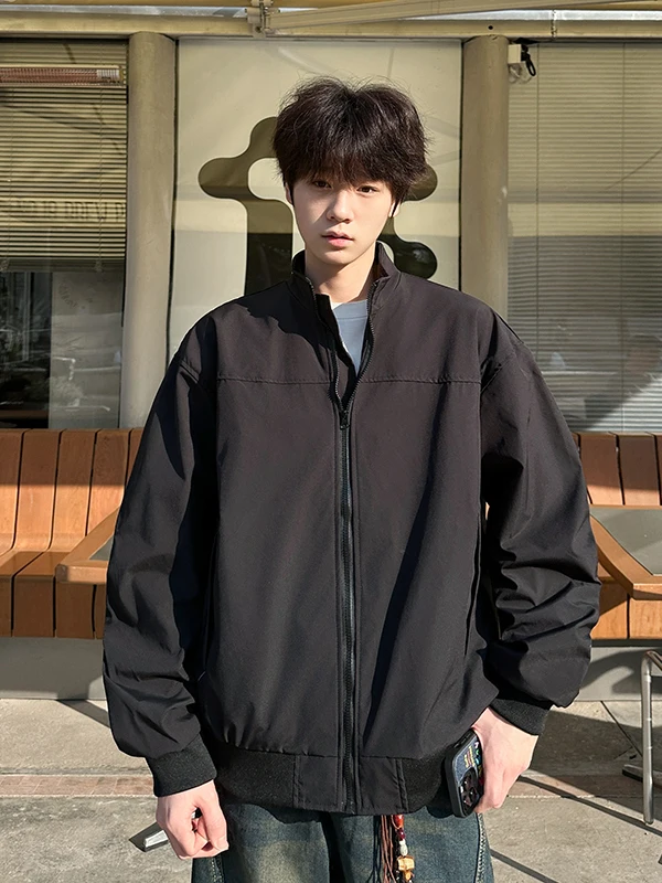 

American Sle Pilot Jaet, мужская весенне-осенняя свободная повседневная ветровка для отдыха на открытом воздухе, длинная рабочая одежда с воротником-стойкой