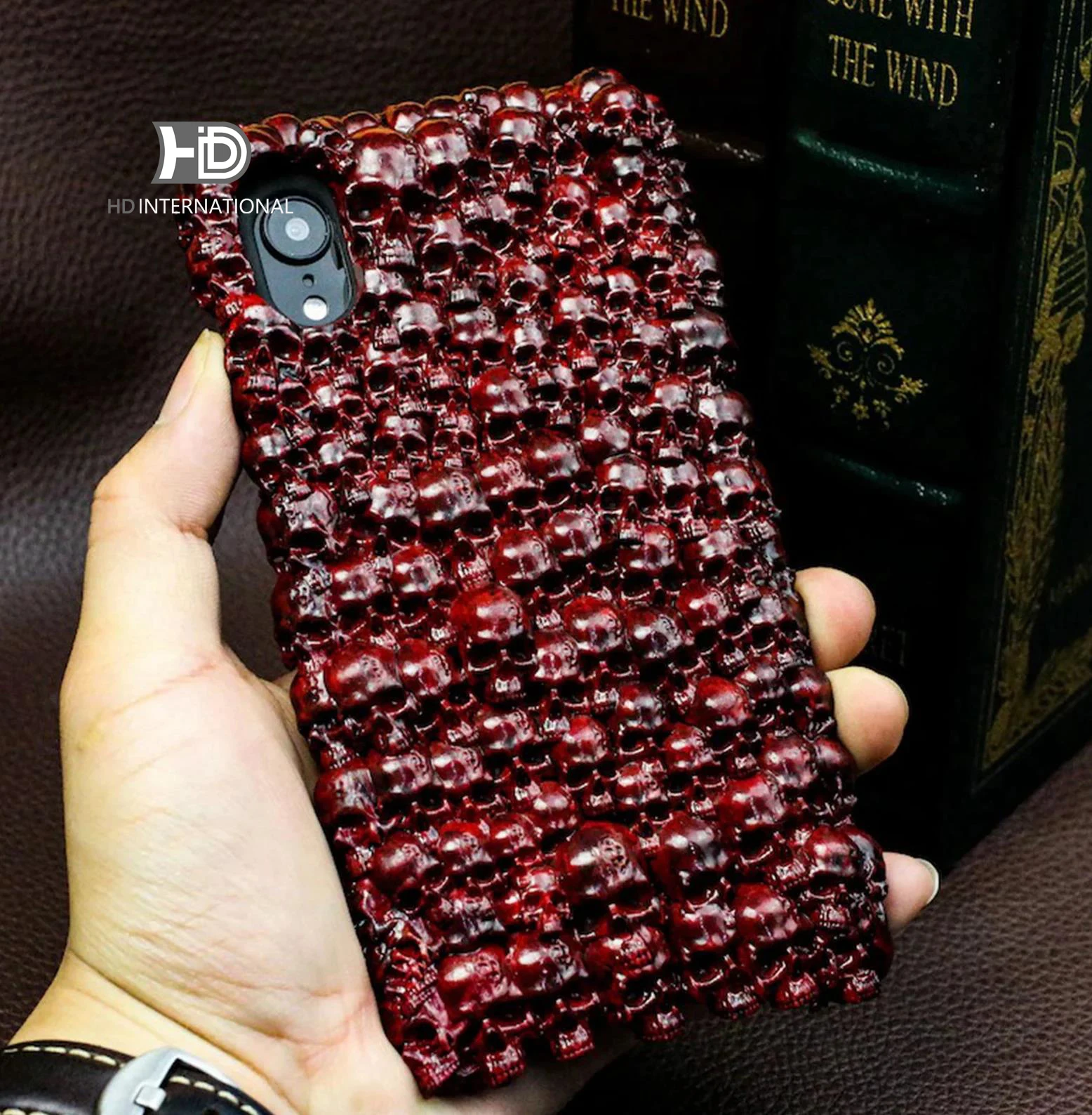 iPhone13 case,skull phone case,many skull phone case,bone phone case,scary phone case,red iPhone case,All phone models can be cu