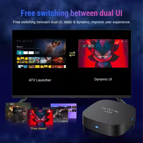 2026 T1+ Android 16 Smart TV Box Rockchip RK3518 WIFI6 BT 5.4 UI Interface 8K HD Media Player Voice Assistant Set Top Box IPTV