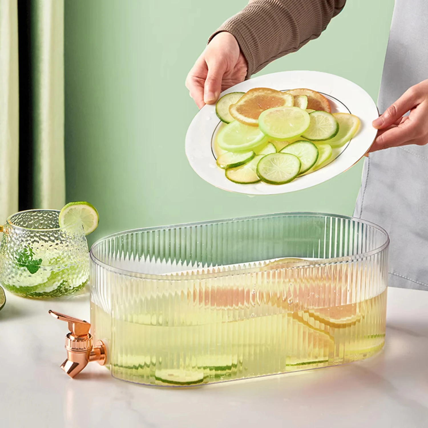 Большой холодный чайник, холодильник с краном, бутылка лимонада, посуда для напитков, чайник, горшок, диспенсер для напитков, кувшин для прохладной воды, ведро Xaomi