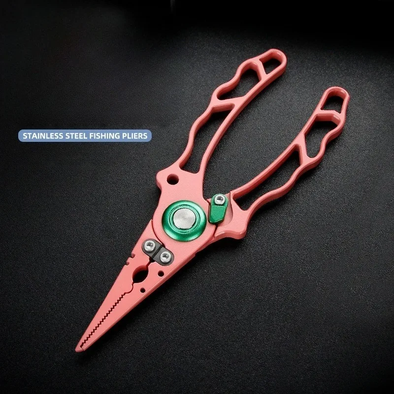 

New Pliers Stainless Steel Multi functional Fishing Line Knot Aluminum Alloy Scissors Cutting PortableOpener Hook Removal Pliers