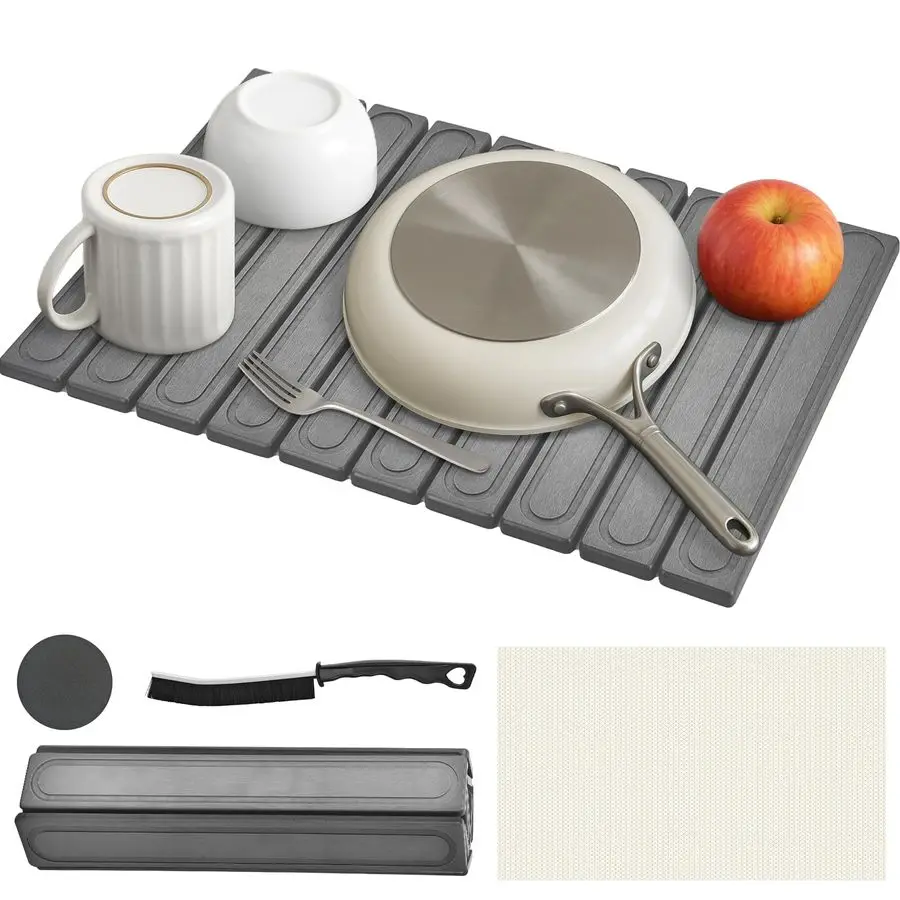 

Коврик для сушки, быстросохнущие коврики для сушки посуды, быстросохнущие впитывающие складные коврики для ванной из диатомитовой земли, большие размеры