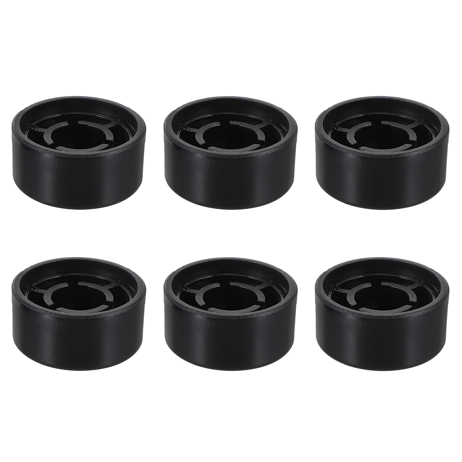 6 Pcs Guitar Knob Plastic Effect Caps Electric Pedal Toppers of Transparent Practical