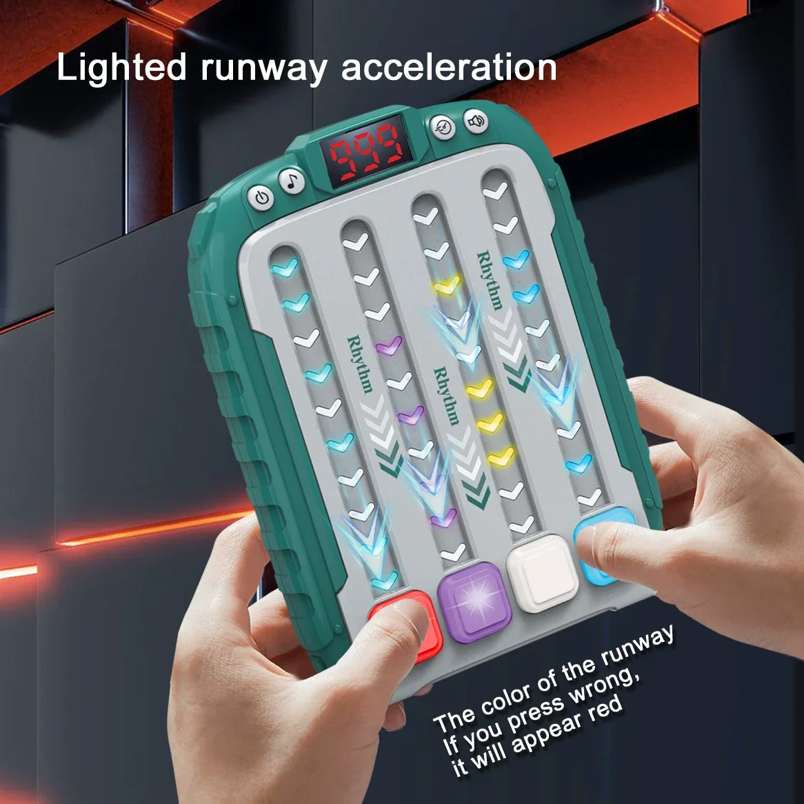 Muziek Ritme Game Machine Oplichtende puzzel Montessori Onderwijs Zintuiglijk speelgoed Hersentraining Elektronische spellen voor kinderen Geschenken