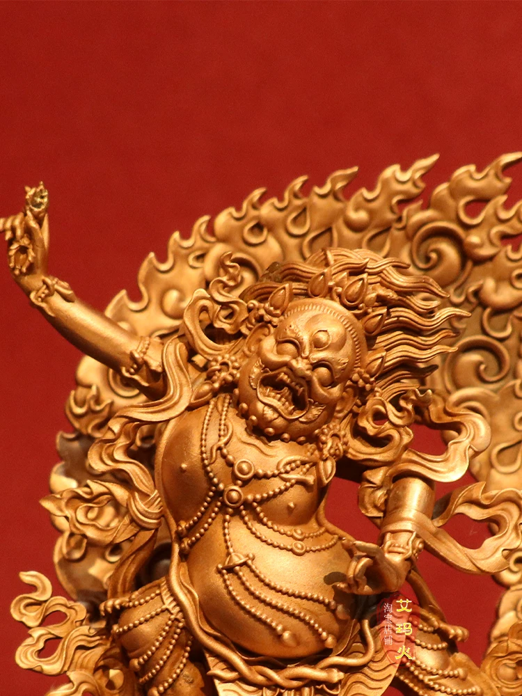 Vajrapani 3-inch Tibetan tantric pure copper household sacrificial ornaments