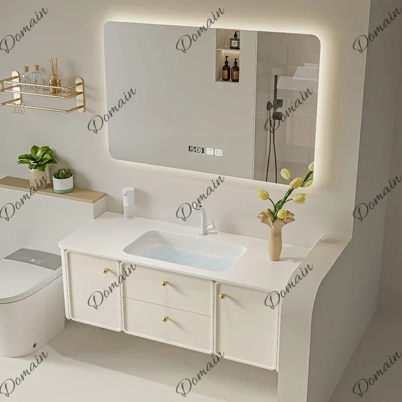 6XY Cherone Integrated Bathroom Cabinet Skin Furniture Combined Hand Washing Handwashing Face Sensory Ceramic Integrated Basin T