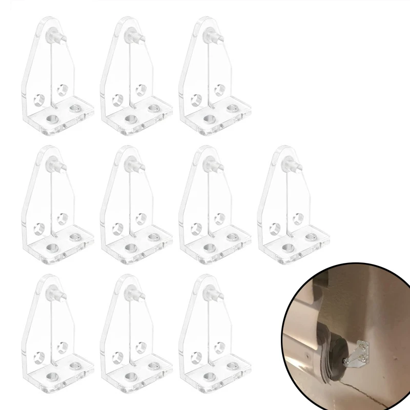 10Pcs Blinds Shutters Venetian Positioning Hook Hold Down Brackets Window Holder Replacements Roller Bottom Rail Plastic