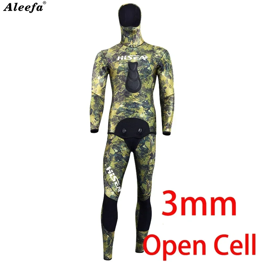 Roupa de mergulho neoprene homem Hisea 3.5mm neoprene camuflagem wetsuits homem caça submarina terno de mergulho mergulho wetsuit pesca yamamoto mergulho terno molhado masculino xxxl