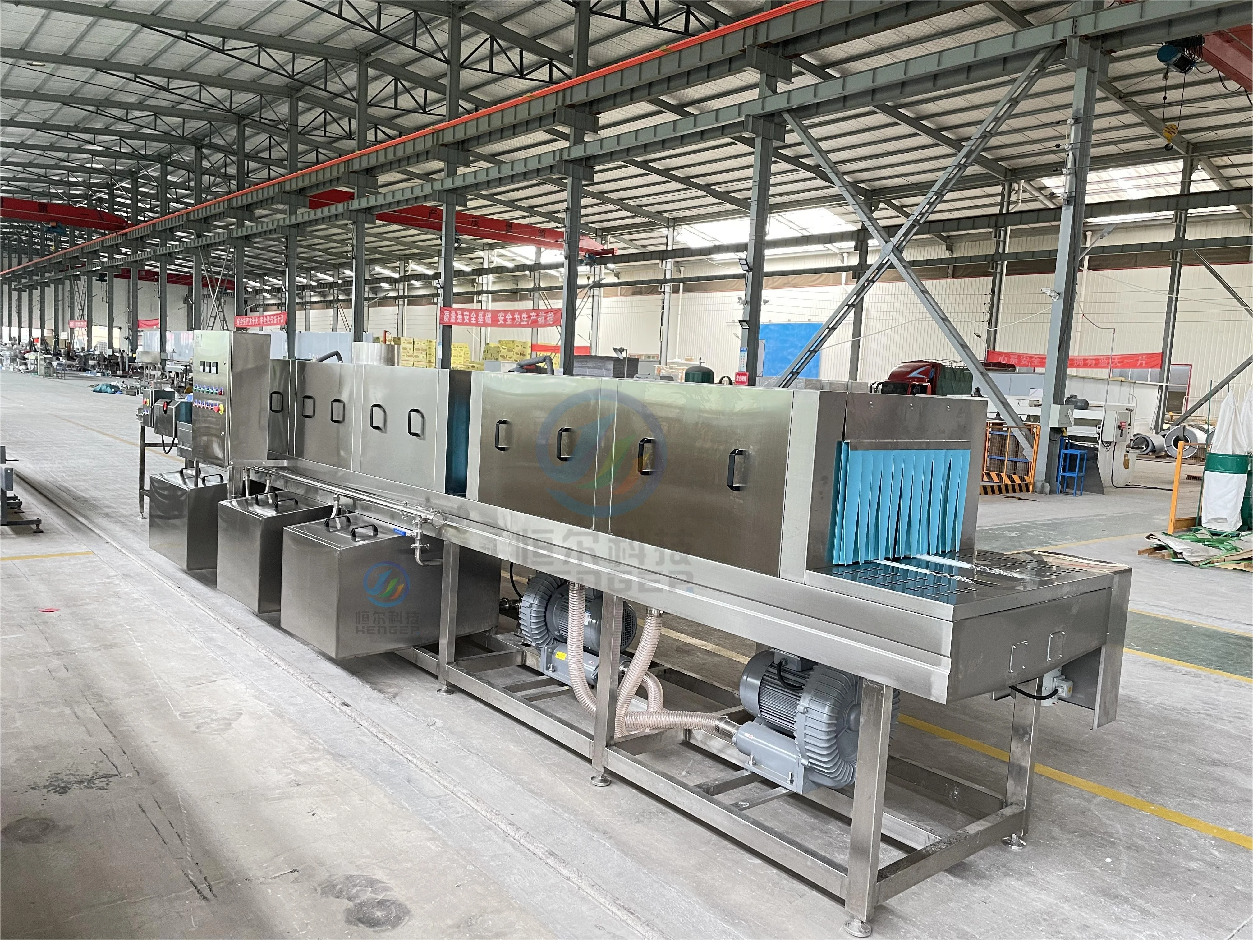 High Efficiency Electric New Automatic Commercial Basket Washing Machine Crate Tray Washer with High Pressure Cleaner