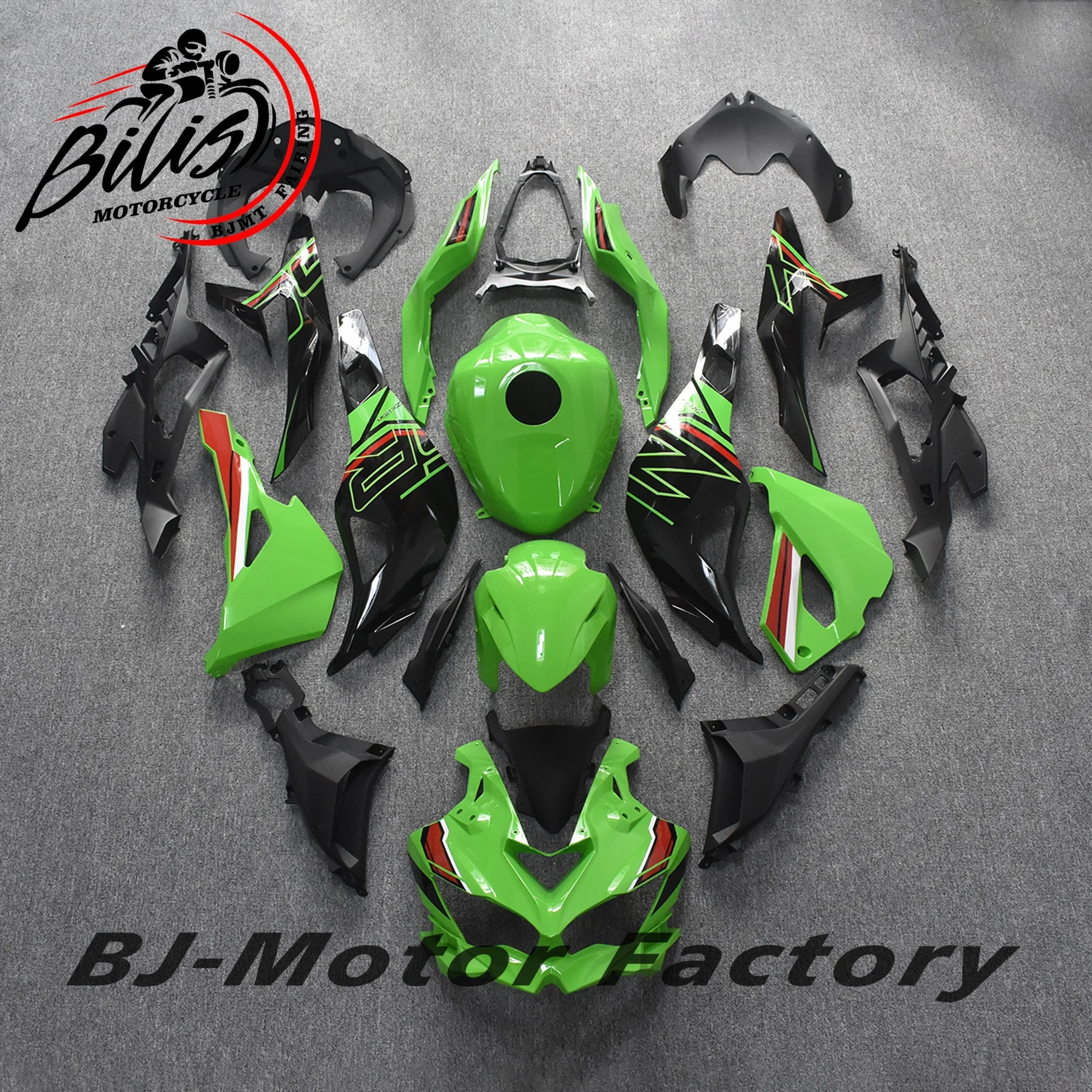 القلنسة الأخضر الأحمر الأسود خطوط الأزهار دراجة نارية لكاواساكي ZX4R 2019-2023 ZX 4R ZX4RR ZX25R ZX 25R الهدايا المجمعة الكاملة هيكل السيارة