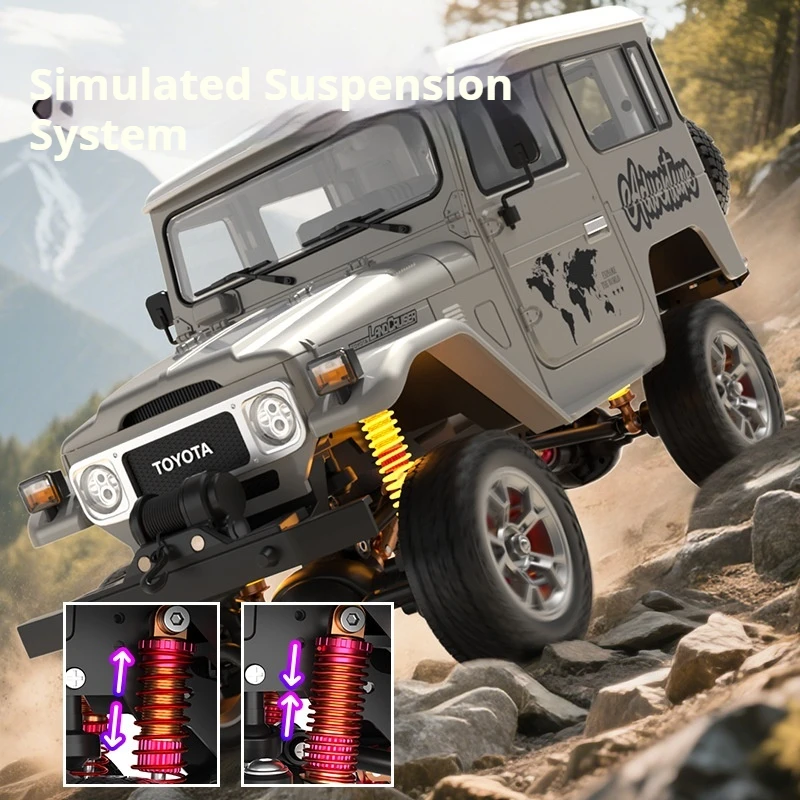 Hg4-211 1/16 Struttura Metallica Fj40 Simulazione Auto Telecomandata Giocattolo Per Bambini Con Verricello Regalo Di Natale Adatto Per Principianti