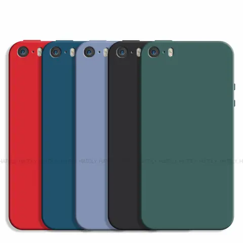 iPhone 5s 케이스 iPhone 5s 5 SE 2016 커버 iPhone 5s 용 기존 충격 방지 액체 실리콘 보호용 전화 뒷면 커버