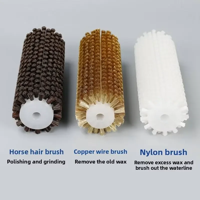 30Cm brush Nylon horse hair copper wire brush Premium snowboard waxing set with roller polishing function
