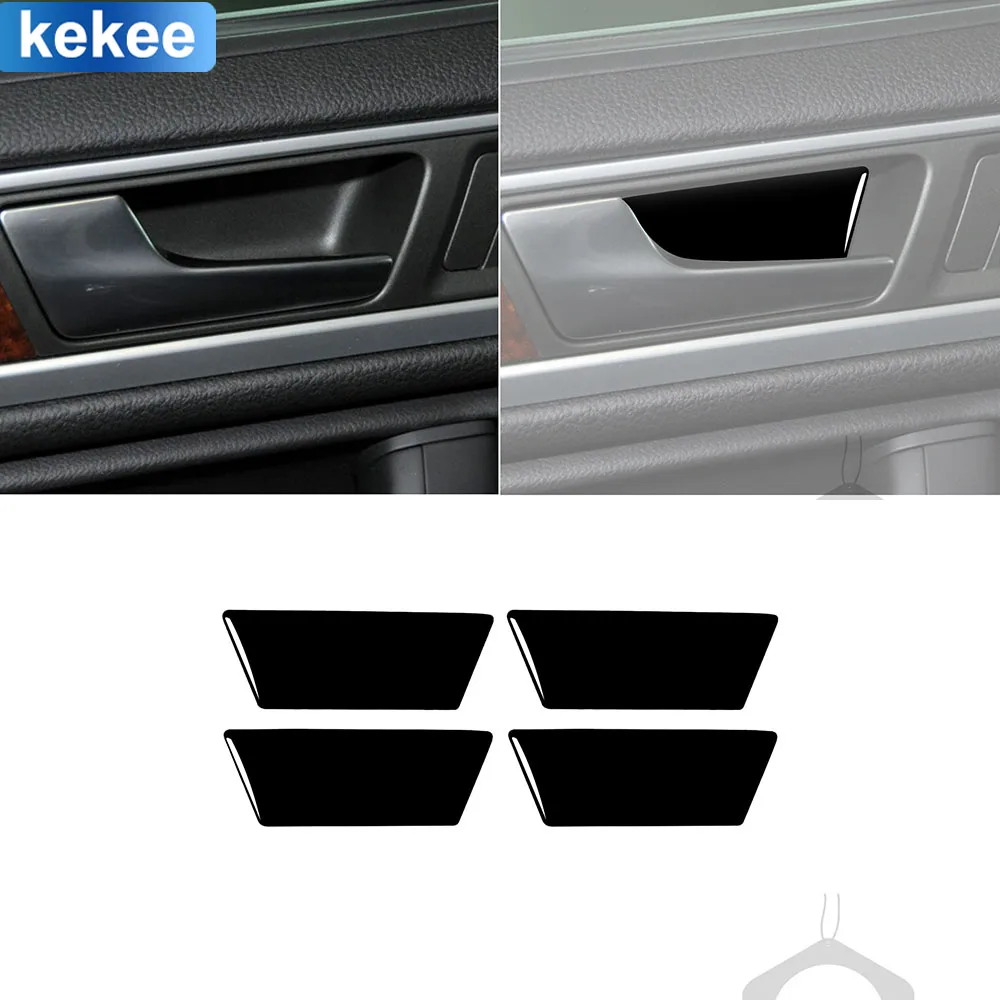 For VW Touareg 7P MK2 2011 2012 2013 2014 2015 2016 2017 2018 Door Bowl Panel Piano Black Sticker Vehicle Interior Accessories