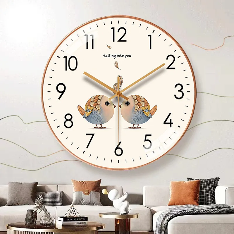 Cute Simple Wall Clock Home Bedroom Silent No Punch Clock Living Room Wall Clock Home Decoration
