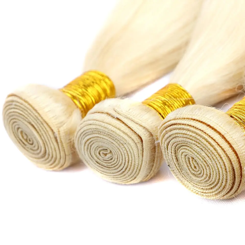613 miodowe blond proste doczepy z włosów brazylijskie pasma splotów włosów 100 g/sztuka 12-32 cali oferta wiązki ludzkich włosów