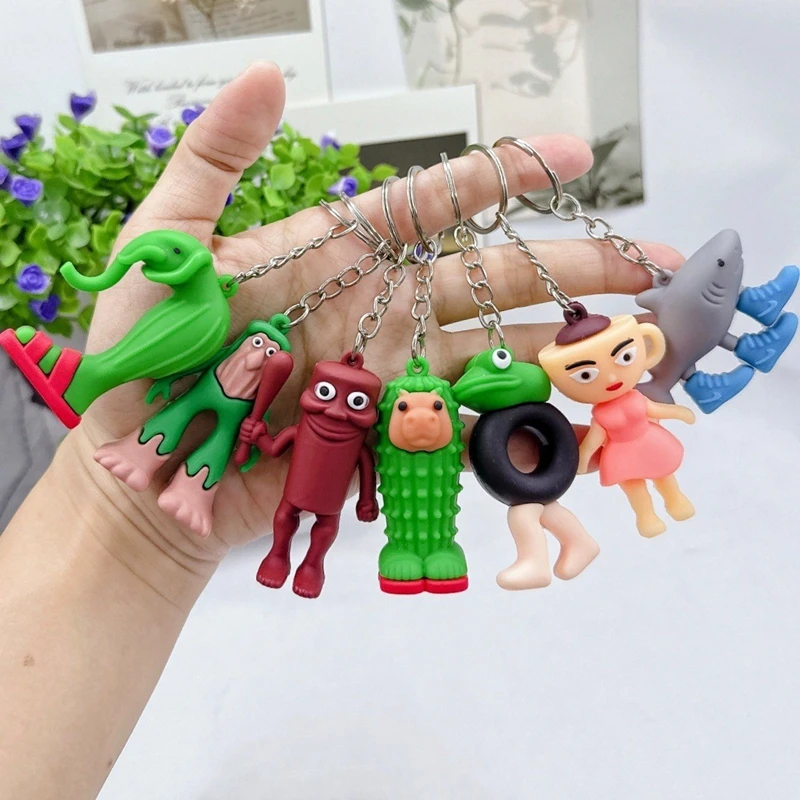 

9pcs Keychains Italian Brainrot Animals Figure Keychains Tung Tung Tung Sahur Tralalero Tralala Ballerina Keyrings Ornaments