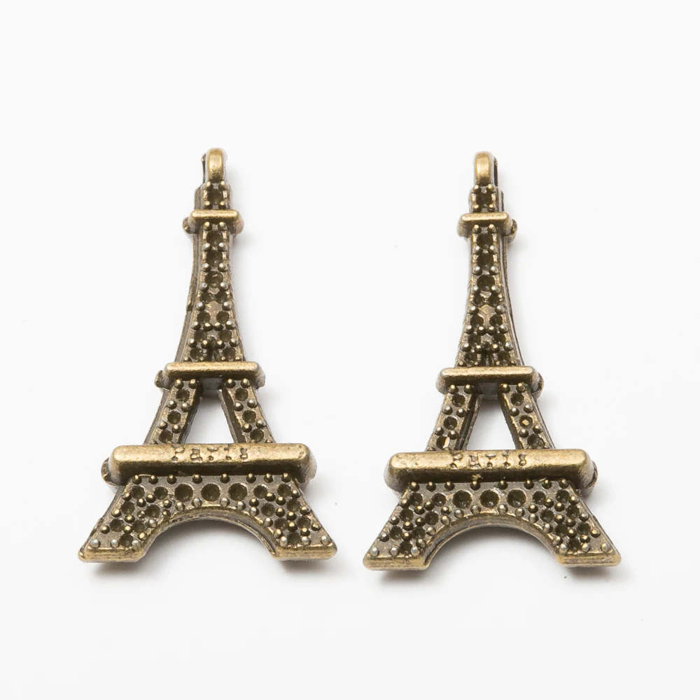 50pcs Eiffel Tower Craft Supplies Charms Pendants for DIY Crafting Jewelry Findings Making Accessory 2345