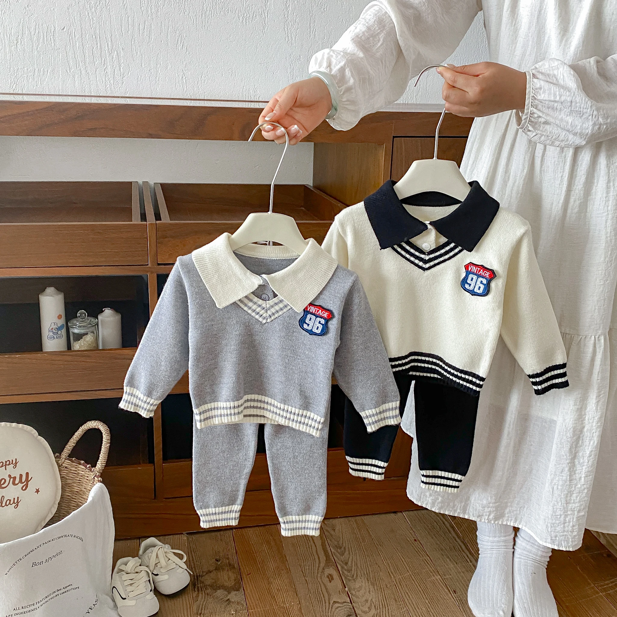2026 Herbst Neuankunft Stilvolles und Trendiges Set für Jungen - Modischer Strickpullover und Hose für Babyjungen – Detail 3