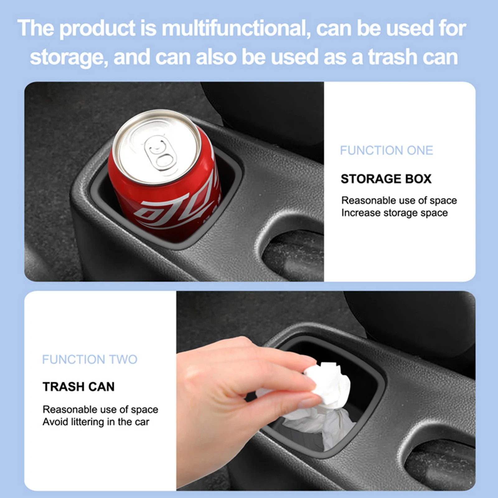 Car Center Console Storage Box for Suzuki Swift 2016 - 2024 Cup Holder Armrest Storage Tray Organizer Tidying