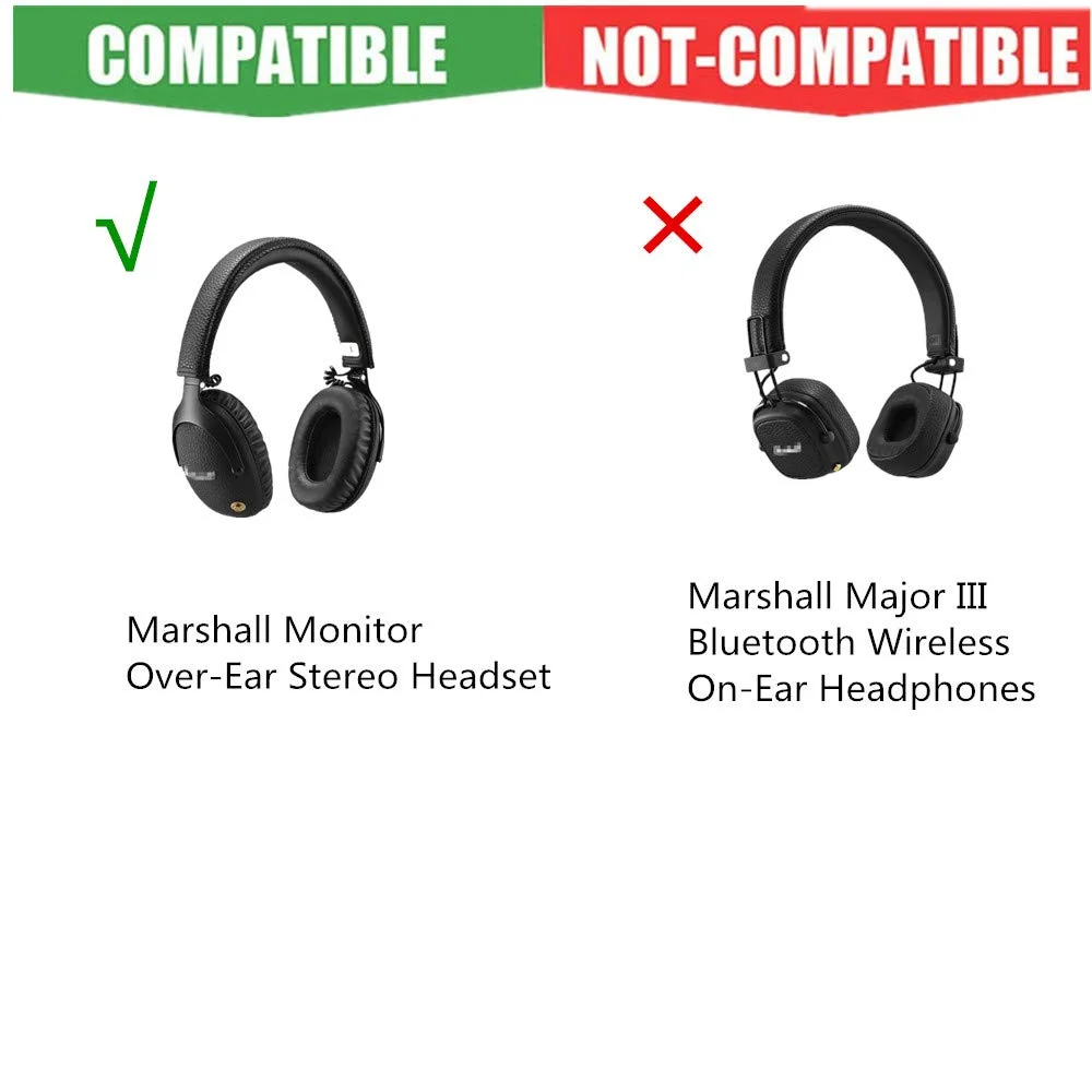 Cuscinetti di ricambio cuscinetti auricolari cuffie parti di riparazione per Monitor Marshall I 1 cuffie Over-Ear cablate Bluetooth senza fili