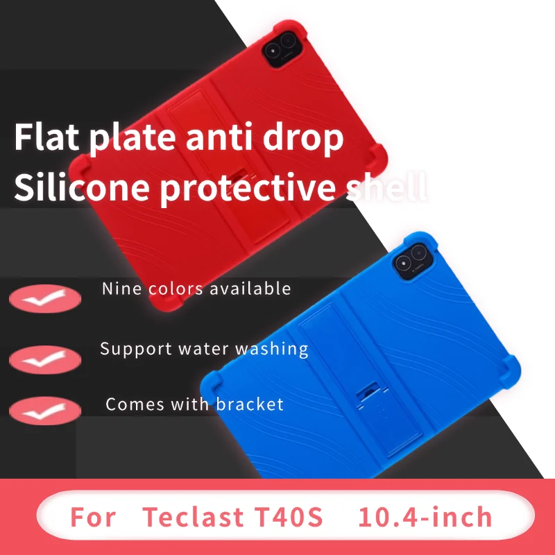 

For Teclast T40S Tablet 10.4 inch Tablets tablet protective case with anti drop strap bracket silicone cover Child Friendly