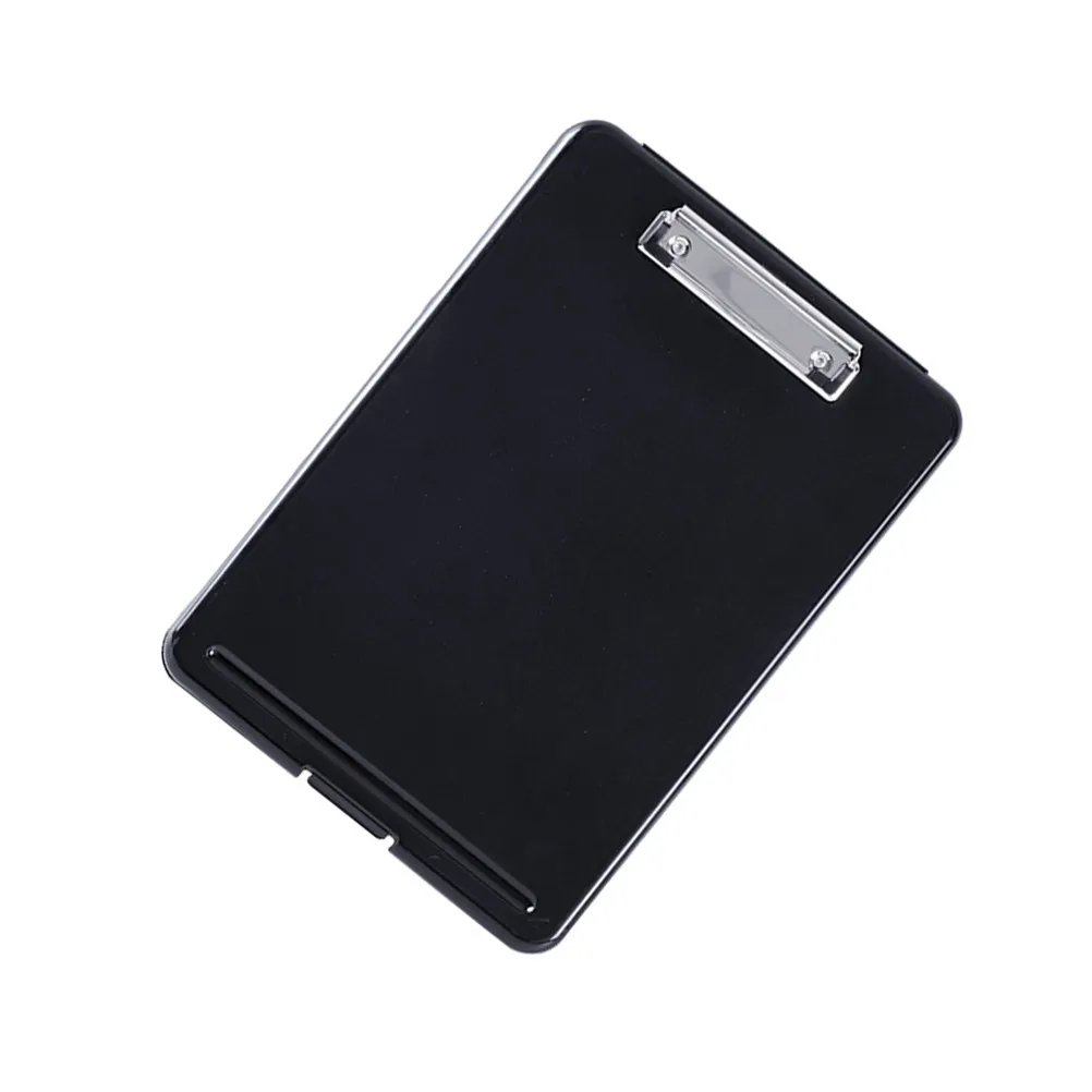 

Plastic A4 Clipboard File Clipboard Hardboard Paper Holder Memo Folder Pencil Container Black Lightweight Office School Writing