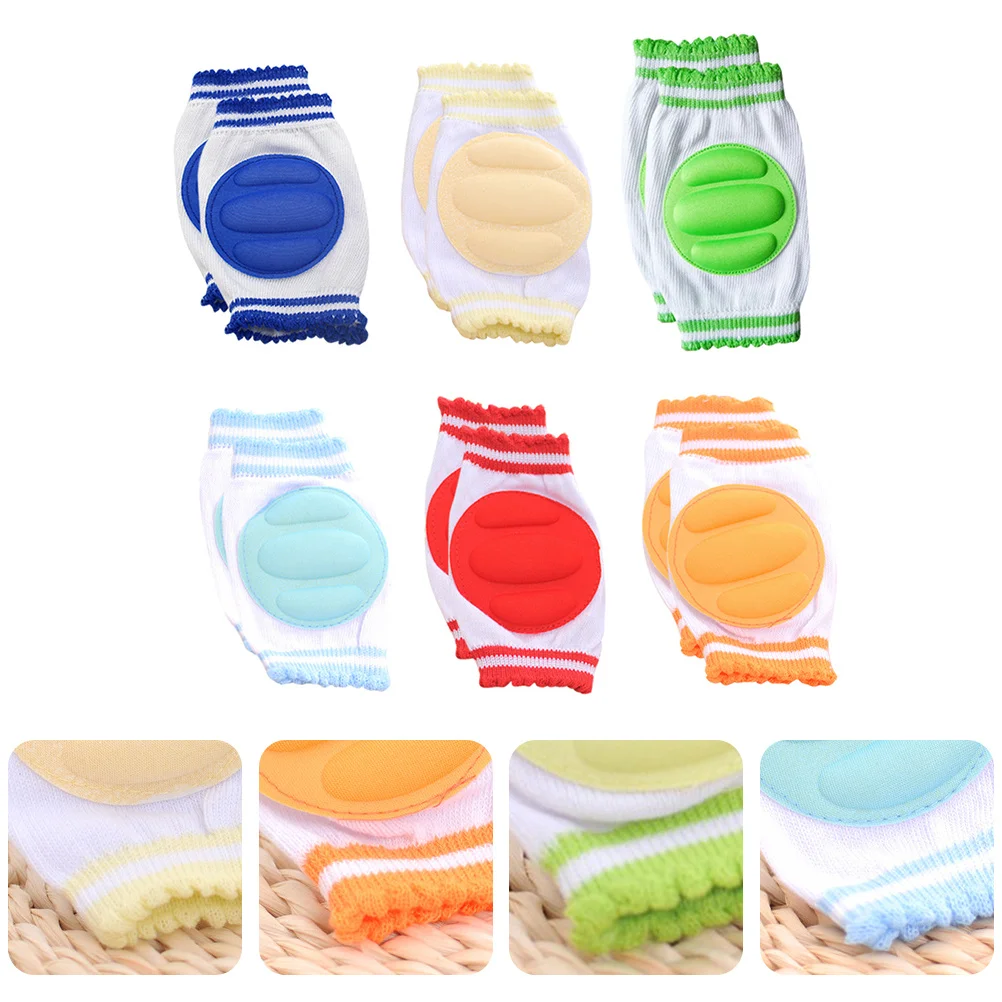 6Pairs Knee Pads Soft Sponge Breathable Crawling Protectors Cushion Guards for Legs Arms Keep Warm Antichafe