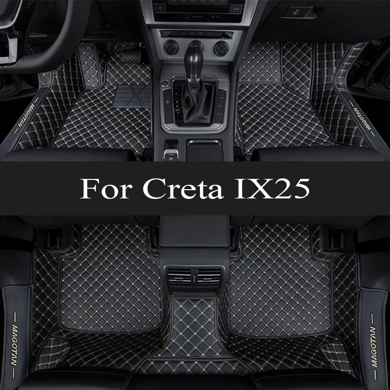 

For Hyundai Creta IX25 2019 2018 2017 2016 2015 Car Floor Mats Styling Decoration Protect Auto trunk mat Carpets Interior