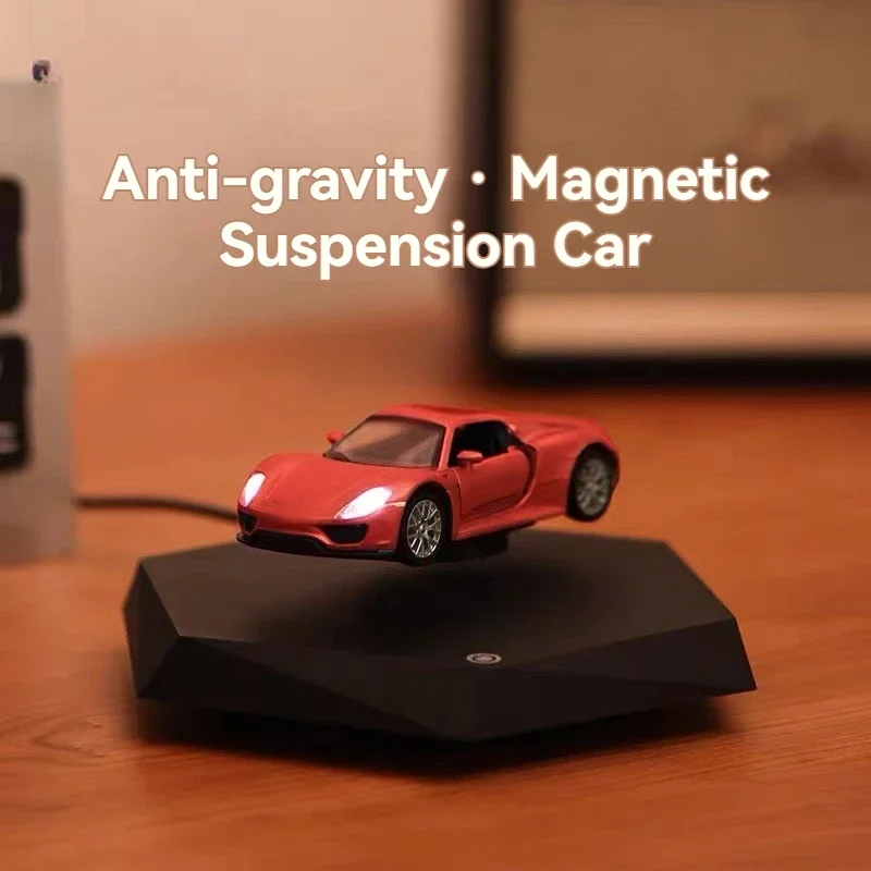 Creative Auto Spinning Model, Magnetic Levitating Car Ornament, Modern Home Décor, Perfect Gift for Car Enthusiasts Kids and Men