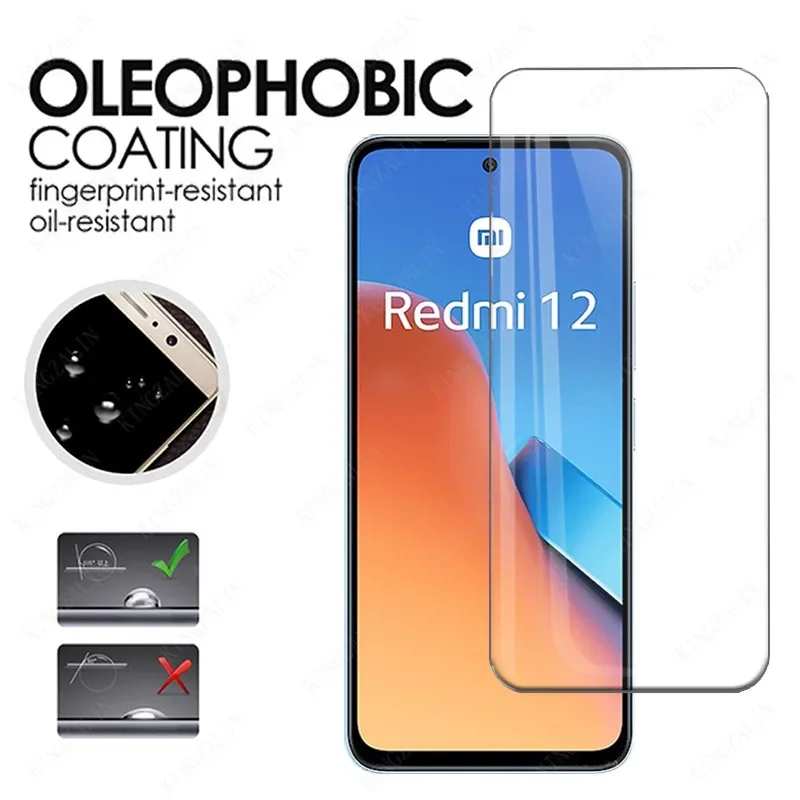 Tempered Glass for Xiaomi Redmi 12 12R 12C 12 5G 13C Full Coverage Protective Glass Screen Protector for Xiaomi Redmi 12 Glass