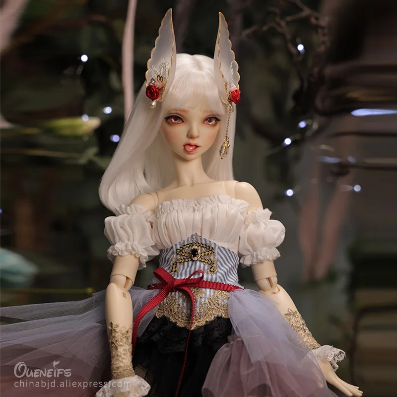 BJD 인형 Miwa 작은 1/3 바디, 혀를 내밀어 붙이는 가장 귀여운 방법, 볼 조인트 인형 