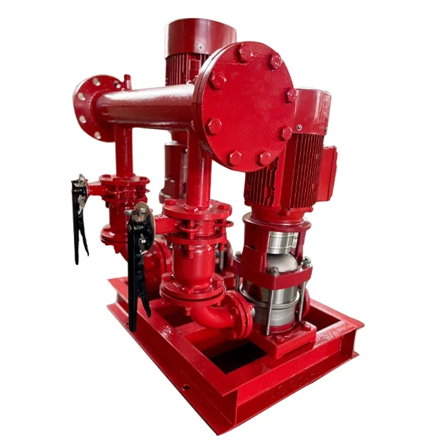 Electric Fire-fighting  multistage centrifugal water pumps system one pump working one pump standby