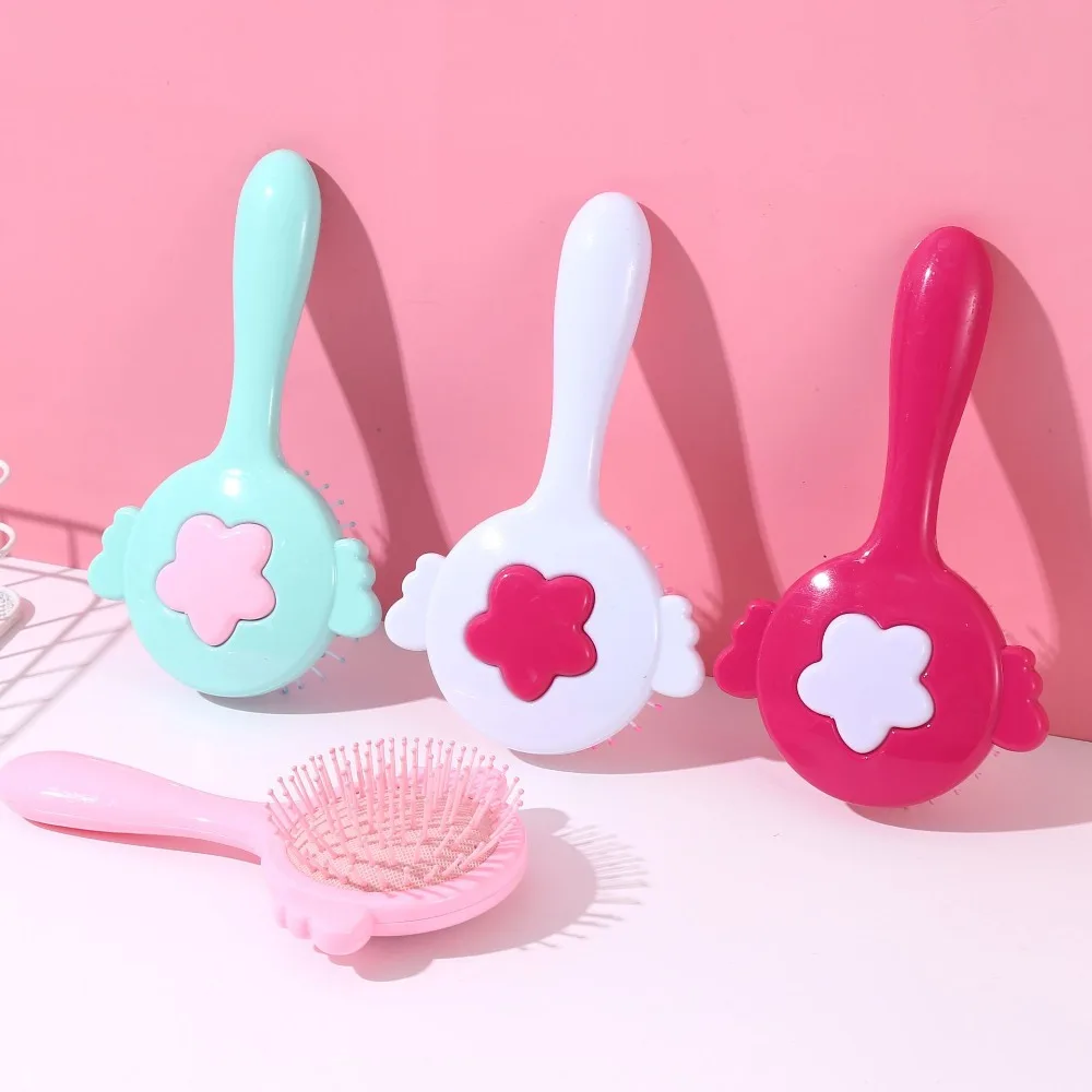 Cute Angel Wings Massage Air Cushion Comb Curly Hair Comb Cartoon Rose  Airbag Hairdressing Comb Big Wave Hair Combs Women Girls
