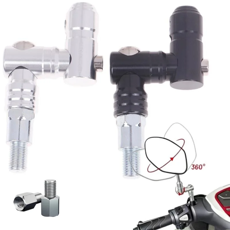 Universal CNC Motorcycle Side Mirror Folding Adapter 1 2Pcs Set Rearview Mount for Enhanced Visibility Sport and Urban Riding