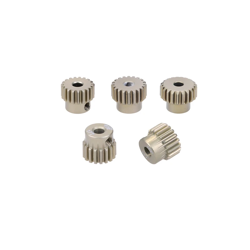 5PCS 48DP 3.175Mm Aluminium Pinion Motor Gear Set For 1/10 RC Car Truck