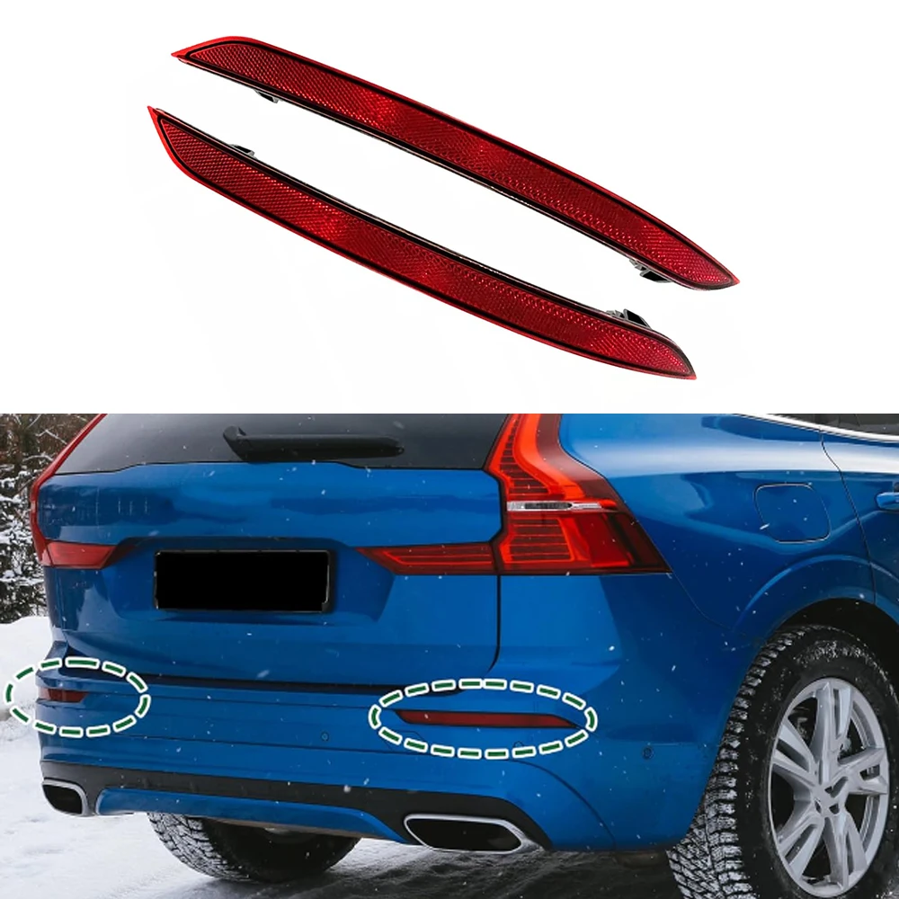 

Для Volvo XC60 2018 2019 2020 2021 2022 2023 2024 отражатель заднего бампера, накладка, сигнальные огни, детали 31656677 31656678