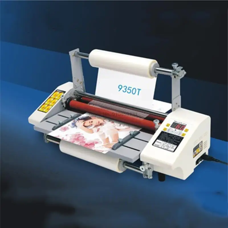 9350T A3+ 220V Laminator Hot Roll Laminator, High-end Speed Regulation Laminating Machine Thermal Laminator