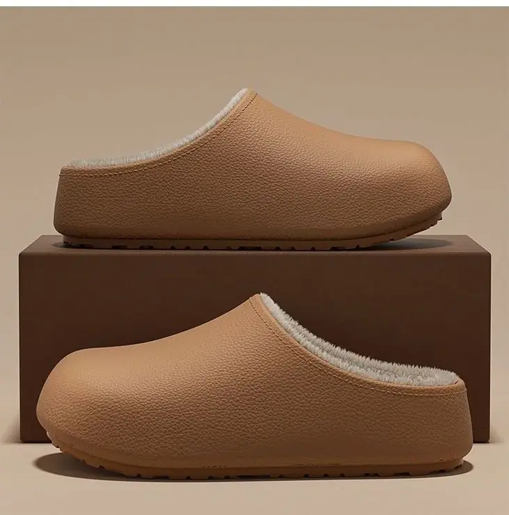 2026 Unisex EVA Einteilige Plüsch-Hausschuhe, Winddicht, Wasserdicht, Warm, Fleece-Gefüttert, Rutschfest, Gemütliche Indoor-Hausschuhe für Damen und Herren – Detail 18