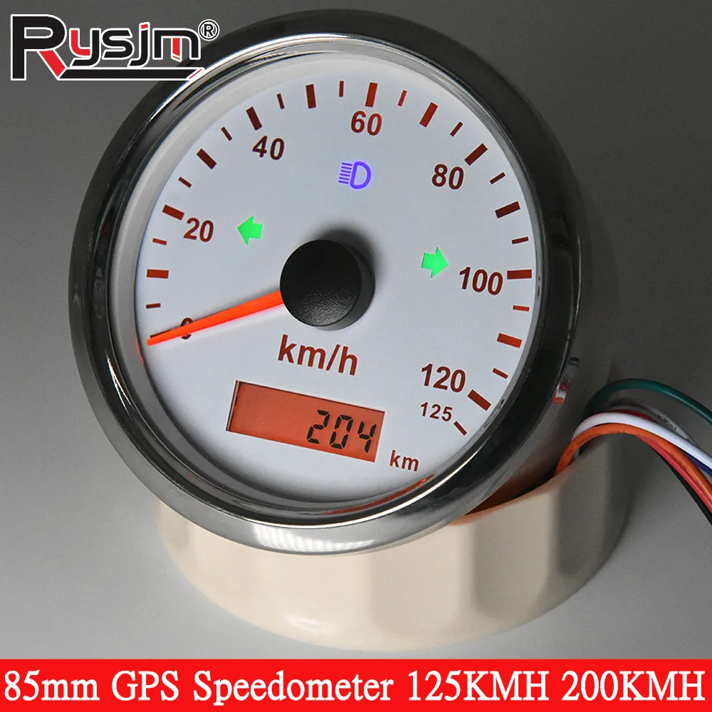 

125 км/ч, 200 км/ч 85 мм GPS-спидометр, красные светодиодные фонари с антенной, дальний свет, левый/правый поворотник для автомобиля, мотоцикла