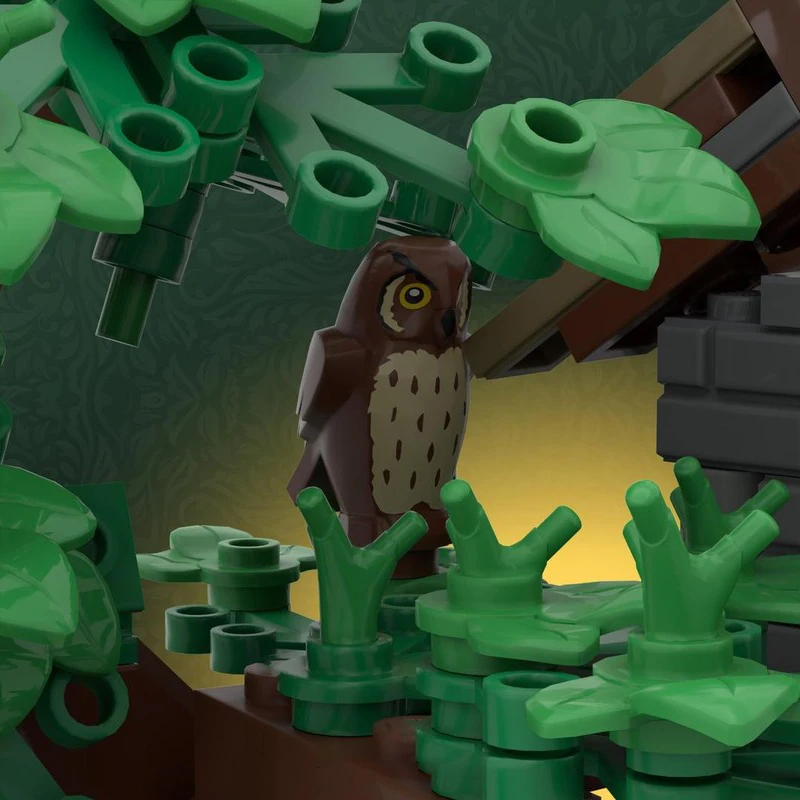 Castillo Medieval modelo Moc edificio BONFIRE & RUIN modelo tecnología regalo construcción escena famosa DIY montaje conjuntos de vacaciones Juguetes