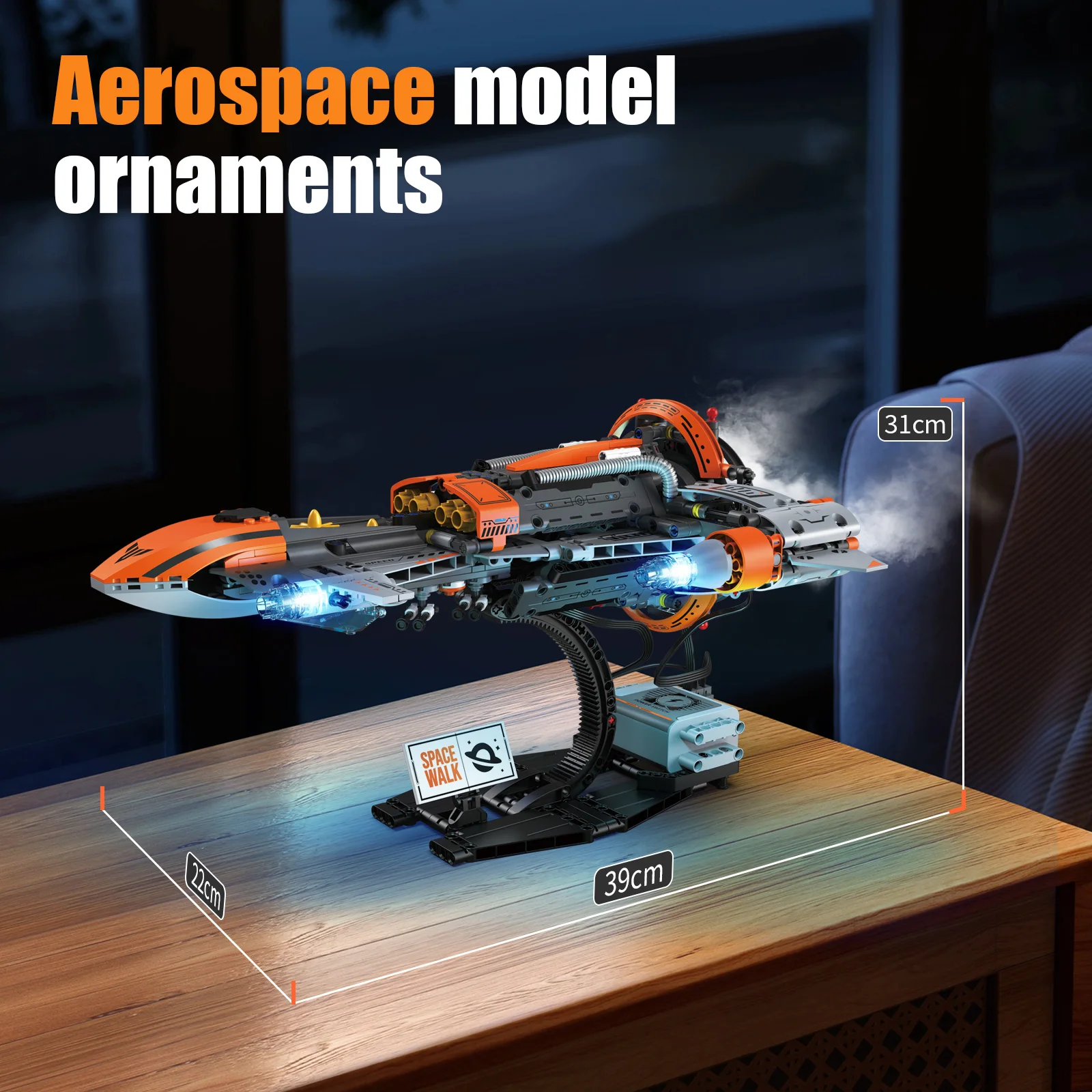 Moc espaço modelos aeroespacial spray buraco preto nave espacial blocos de construção kit exploração missão nave espacial brinquedos diy 764 pçs