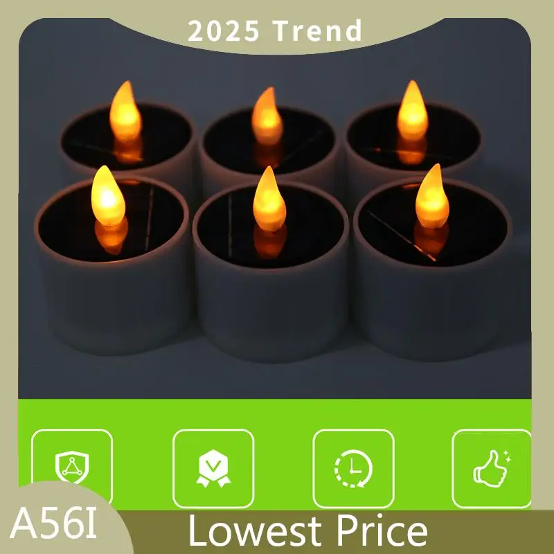 

Solar Candle Waterproof Flameless Light Get-Together Candle Light Garden Patio Candle Decorative Light