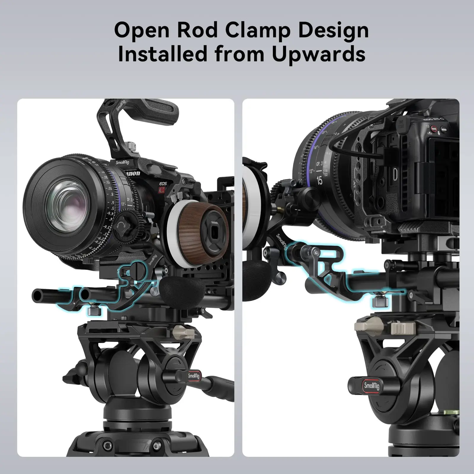 SmallRig 15mm Rod Clamp, Quick Installed and Released,Supporting Large Diameter Lenses, Compatible with 3010 Series Follow Focus