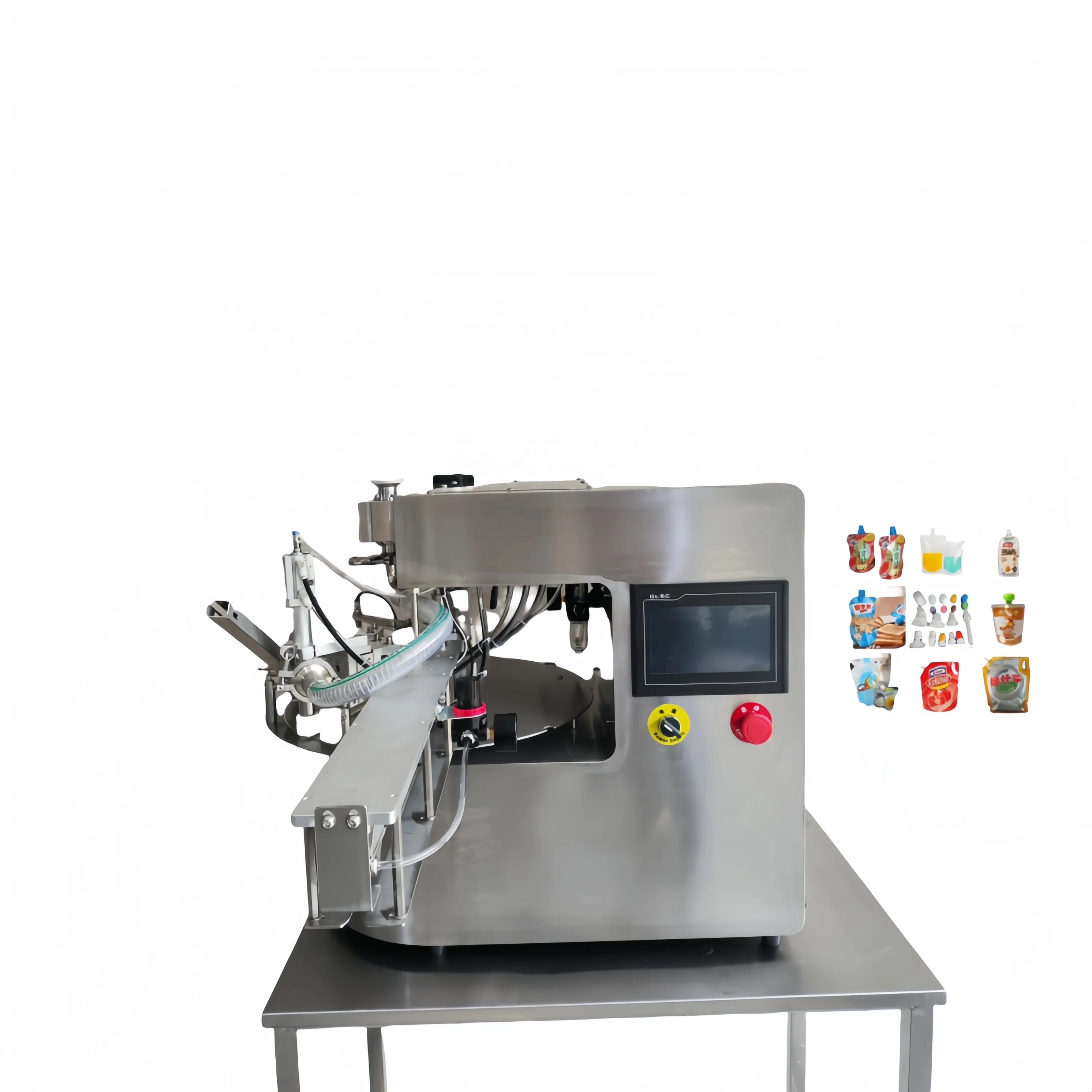 Automatic Stand up Pouch Sachet Bag Suction Nozzle Liquid Jelly Milk Juice Packing Filling Machine
