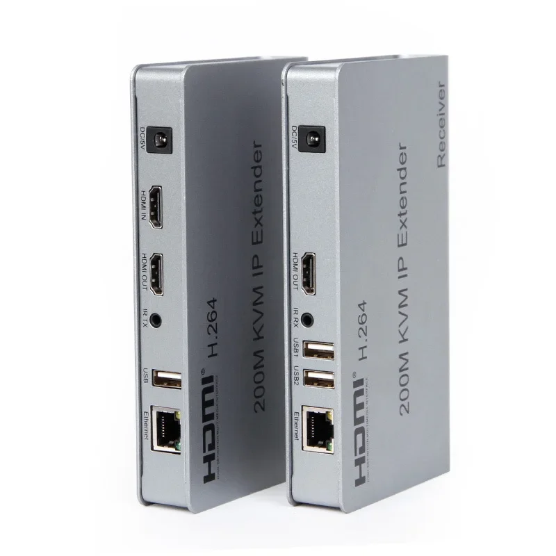 

kvm network, network cable, extender, with USB port, keyboard and mouse, to rj45 amplification transmitter 100