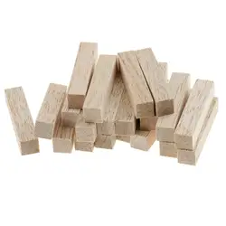 Tasselli in legno con bastoncino di legno quadrato naturale di 4 dimensioni per la creazione di modelli hobby Crafts