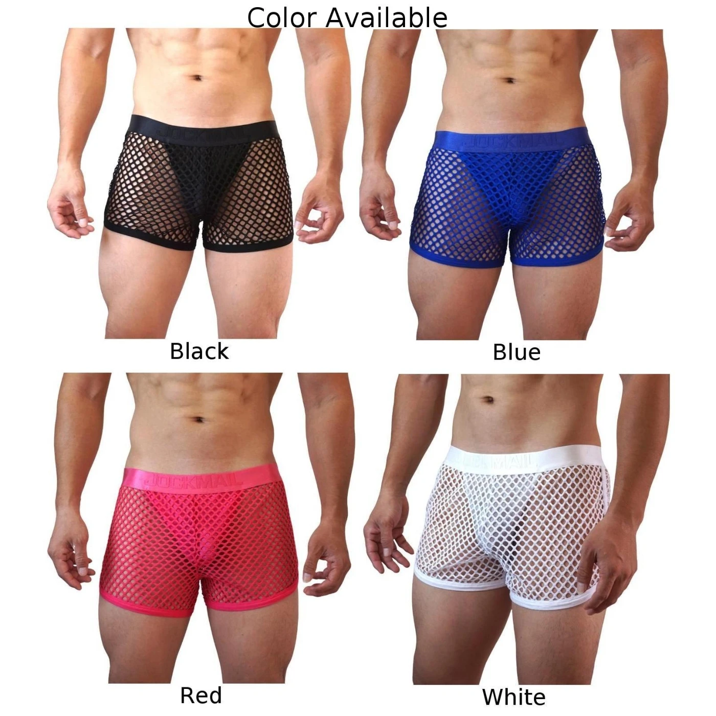 شورتات بوكسر رفيعة شفافة للرجال، شورتات رياضية، ملابس داخلية